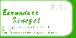 bernadett kinczel business card